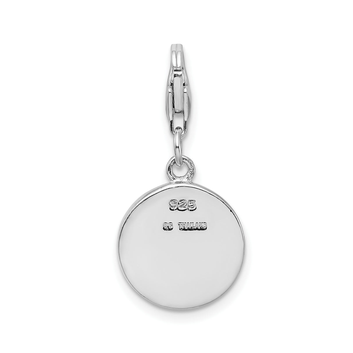 Sterling Silver Love Disc Pendant with Red Enamel Script Design, Romantic Minimalist Jewelry for Women