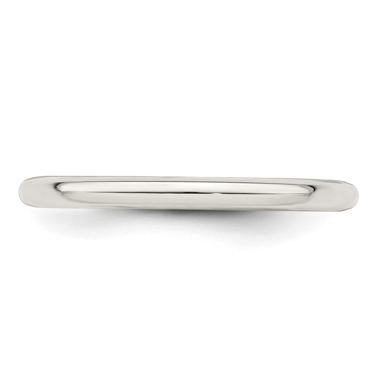 Sterling Silver Comfort Fit wedding band ring detail view