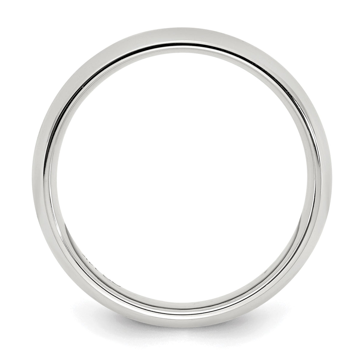 Sterling Silver Comfort Fit wedding band ring alternate angle