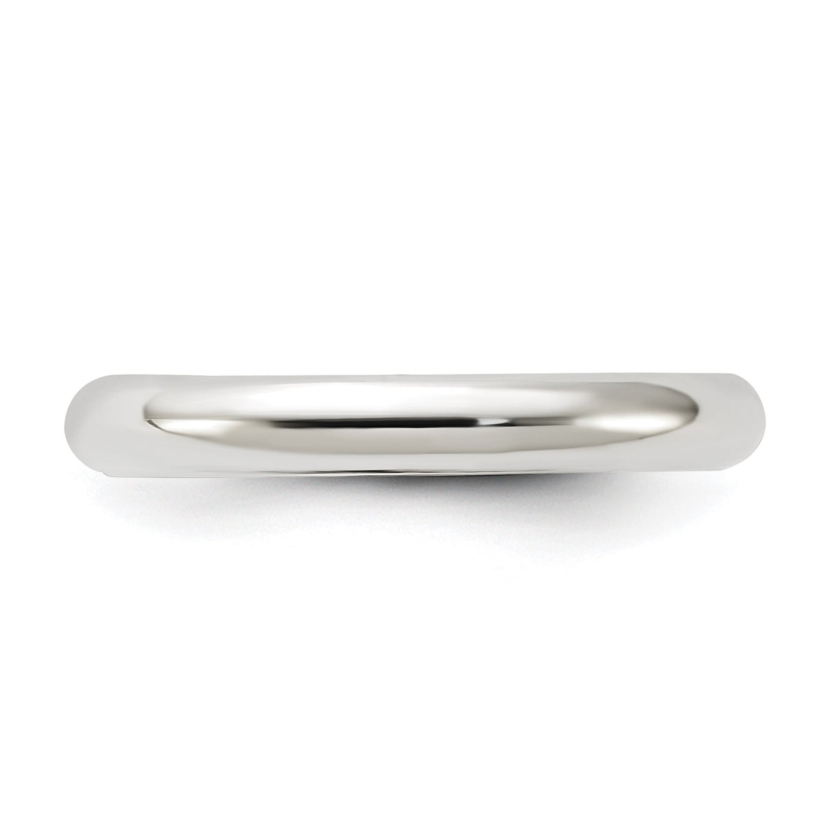 Sterling Silver Comfort Fit wedding band ring detail view
