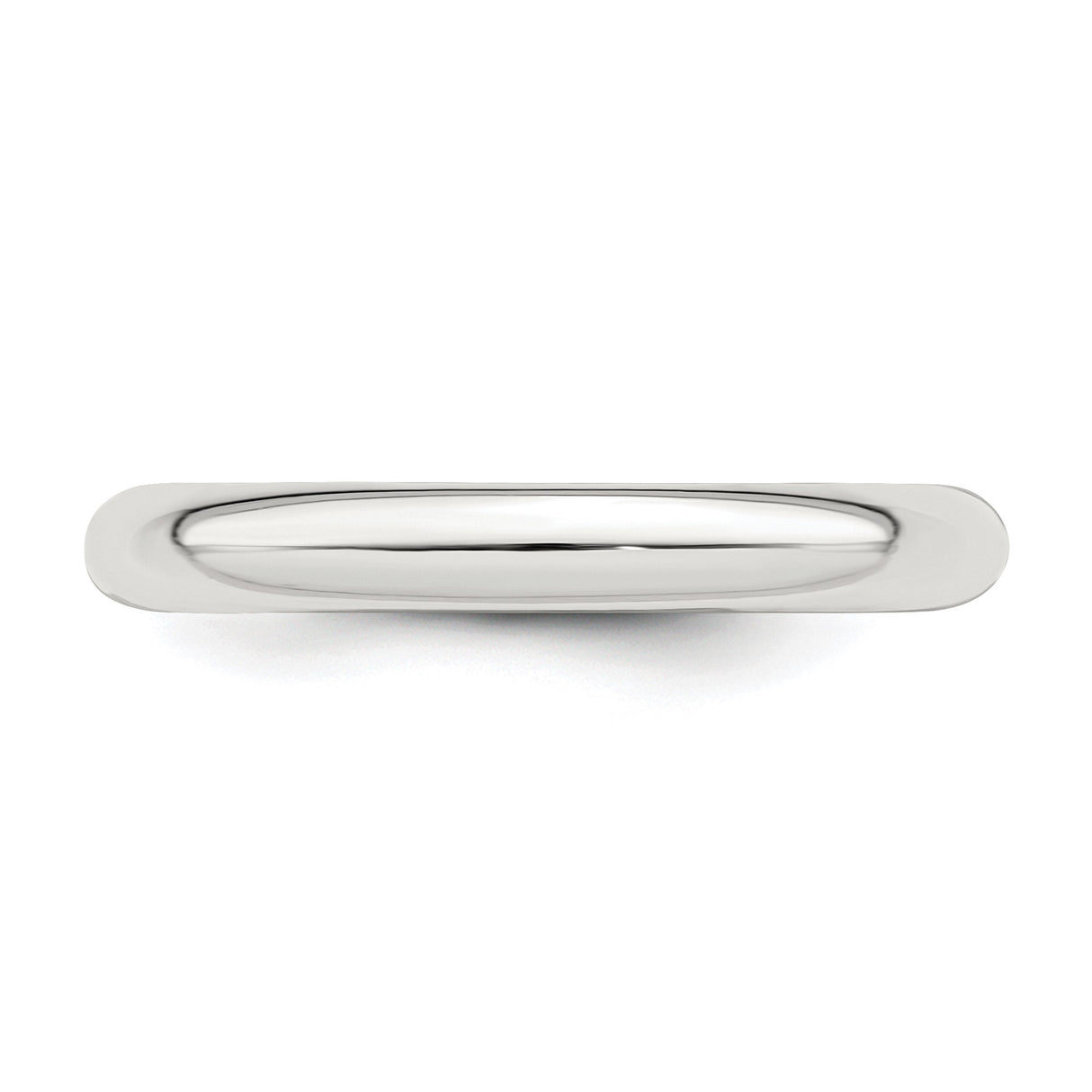 Sterling Silver Comfort Fit wedding band ring detail view