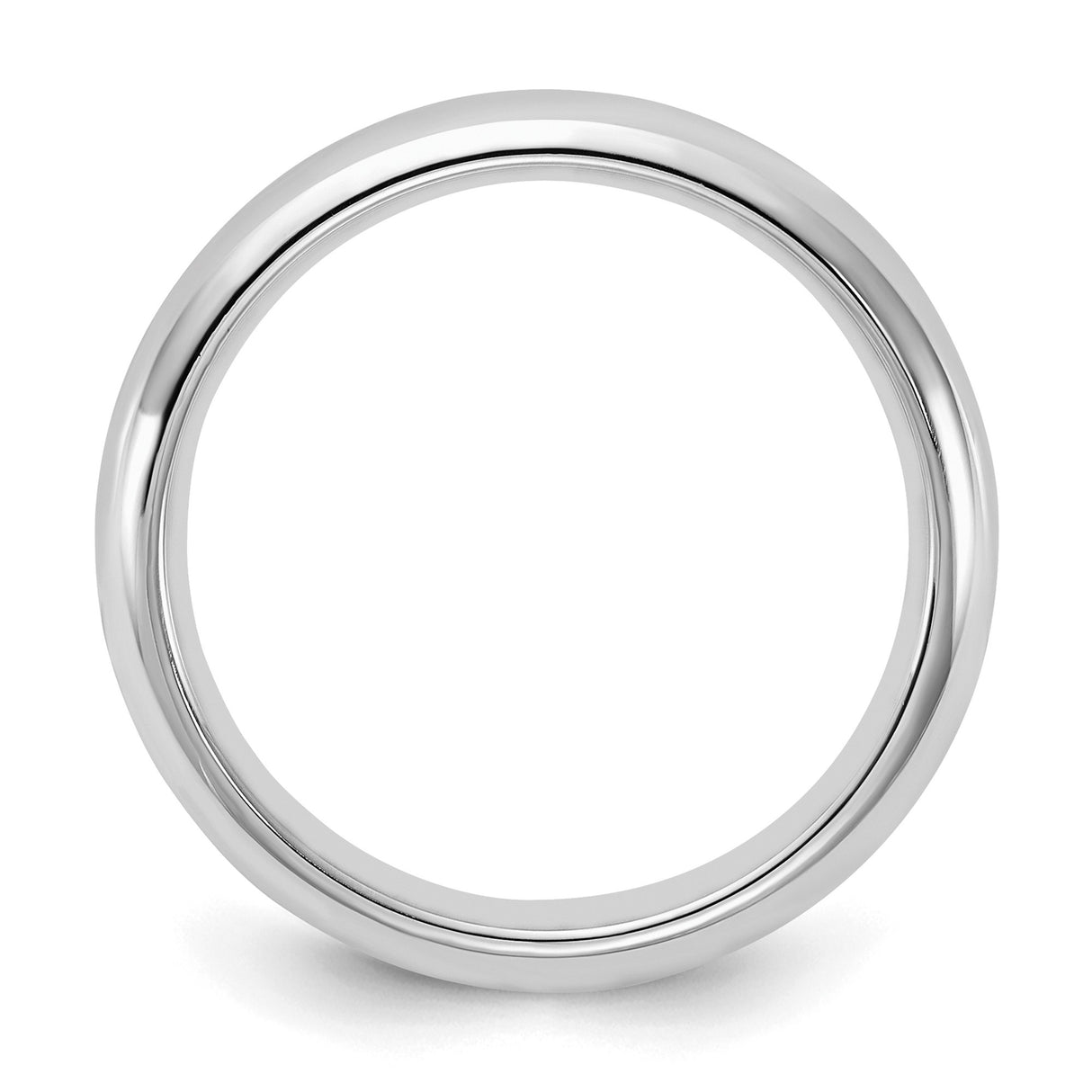 Sterling Silver Comfort Fit wedding band ring alternate angle
