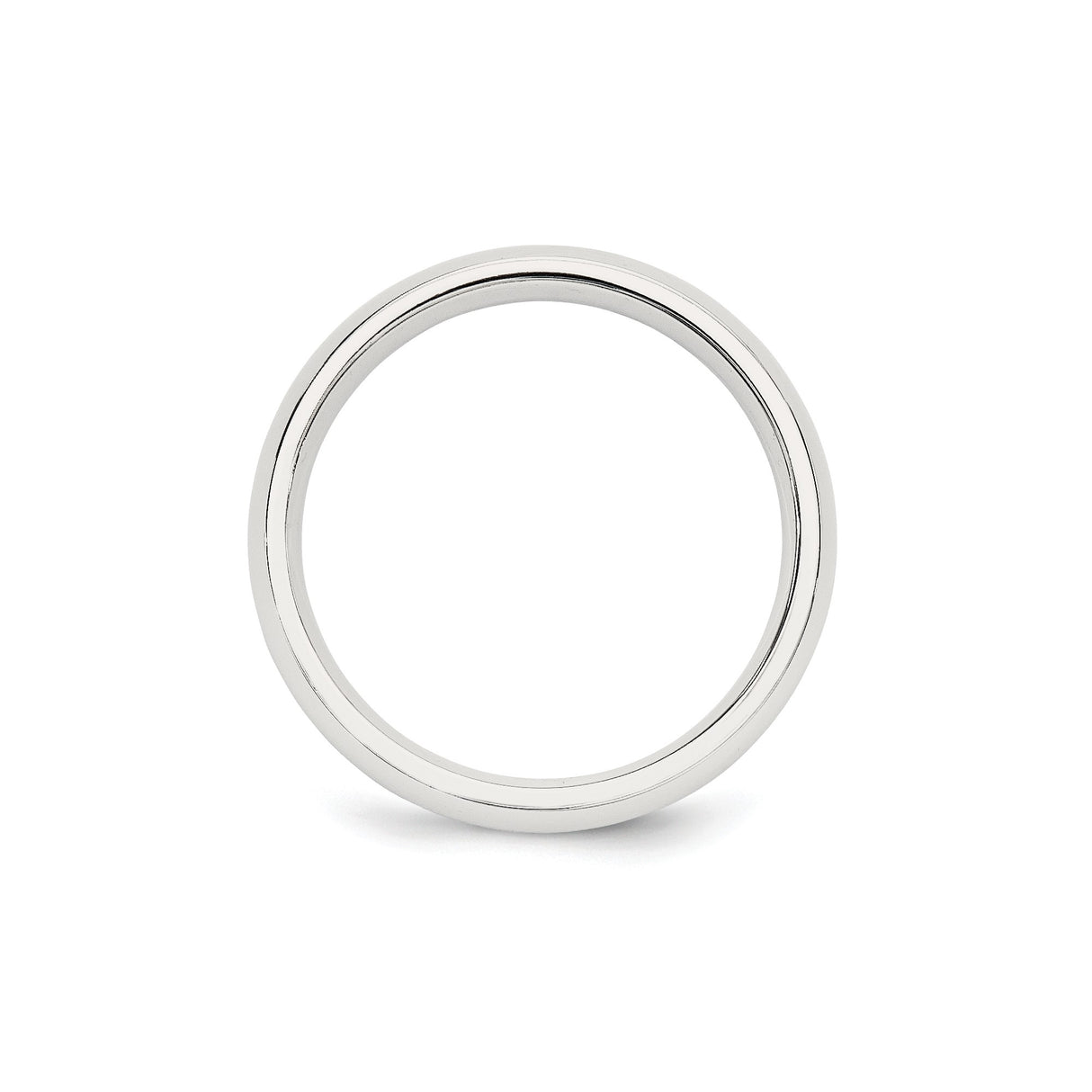 Sterling Silver Comfort Fit wedding band ring alternate angle