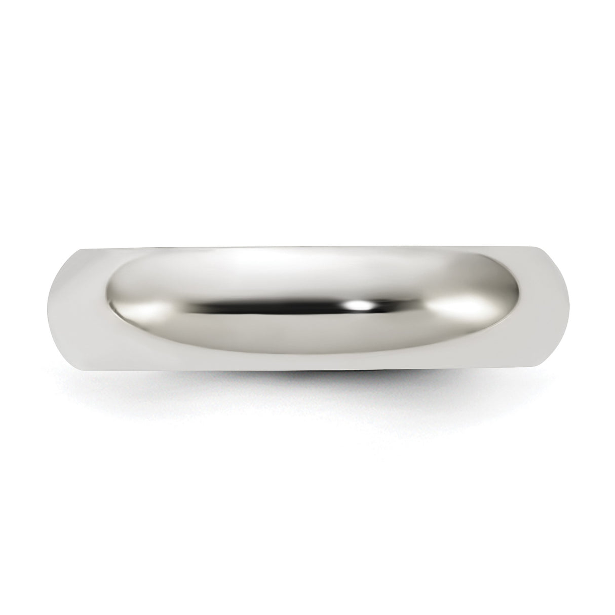 Sterling Silver Comfort Fit wedding band ring detail view