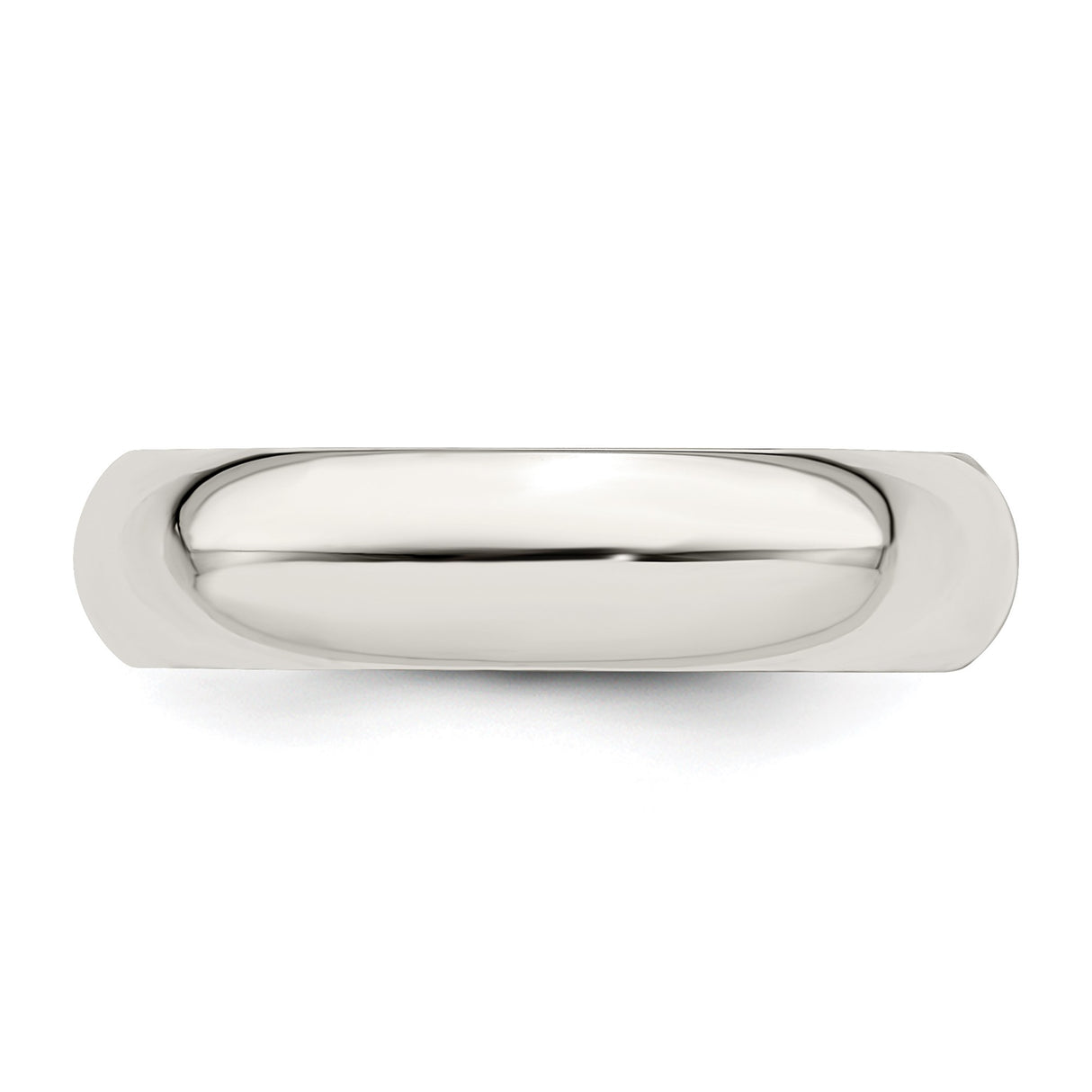 Sterling Silver Comfort Fit wedding band ring detail view