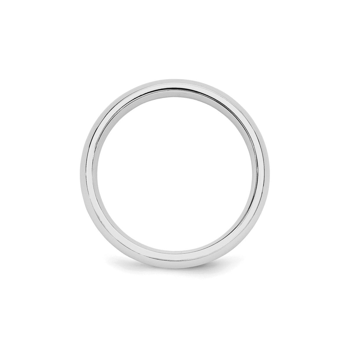 Sterling Silver Comfort Fit wedding band ring alternate angle