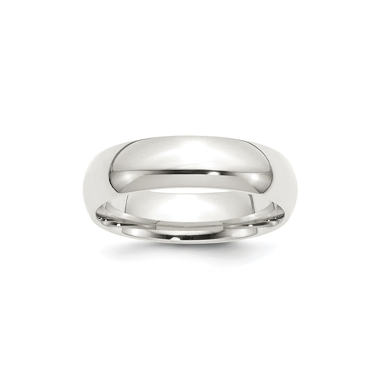 Sterling Silver Comfort Fit wedding band ring