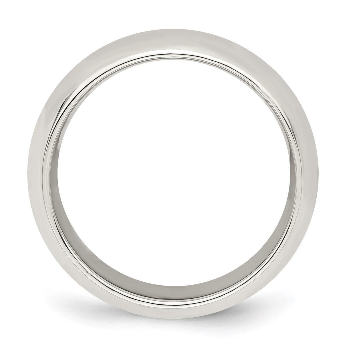 Sterling Silver Comfort Fit wedding band ring alternate angle