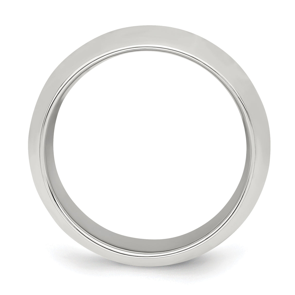 Sterling Silver Comfort Fit wedding band ring alternate angle