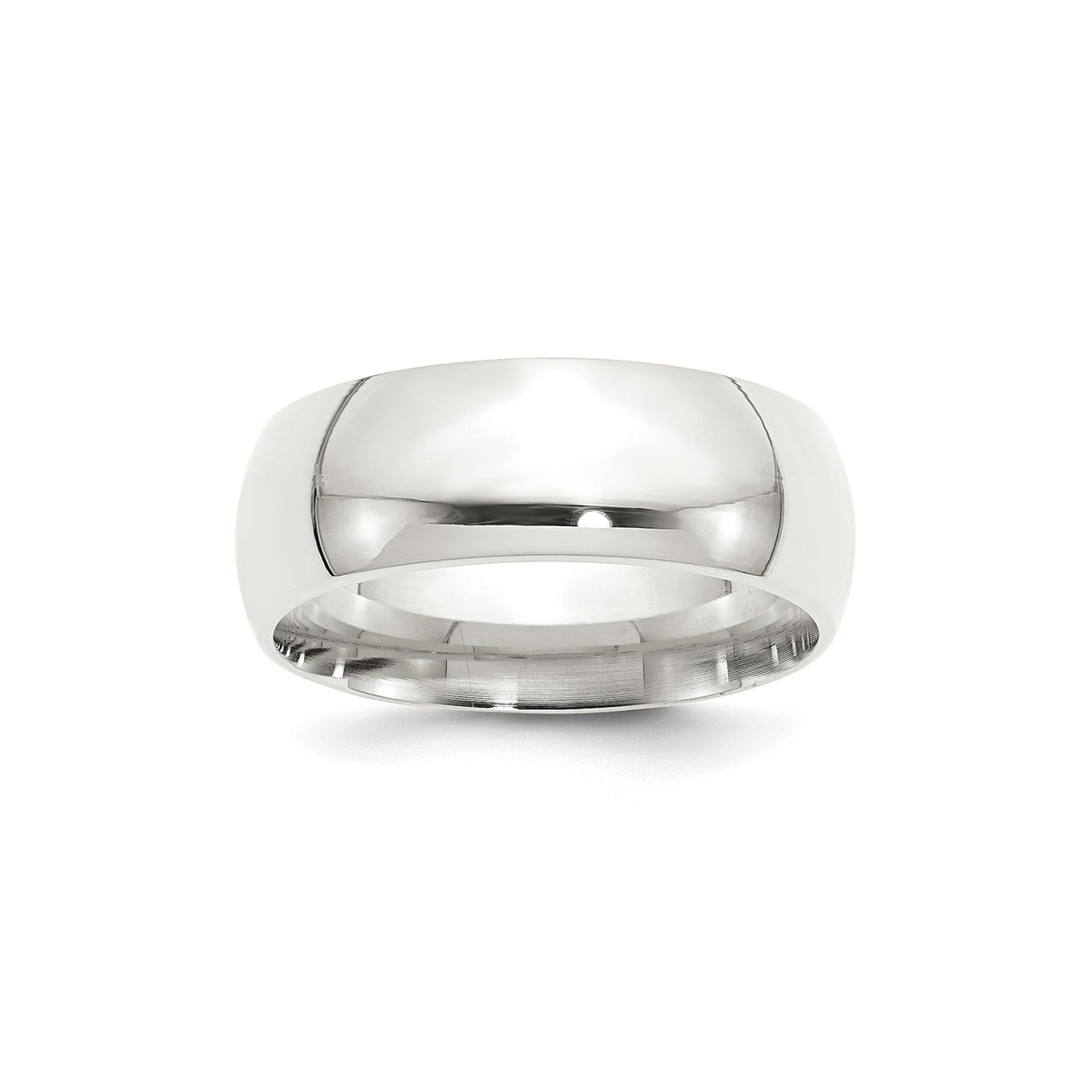 Sterling Silver Comfort Fit wedding band ring