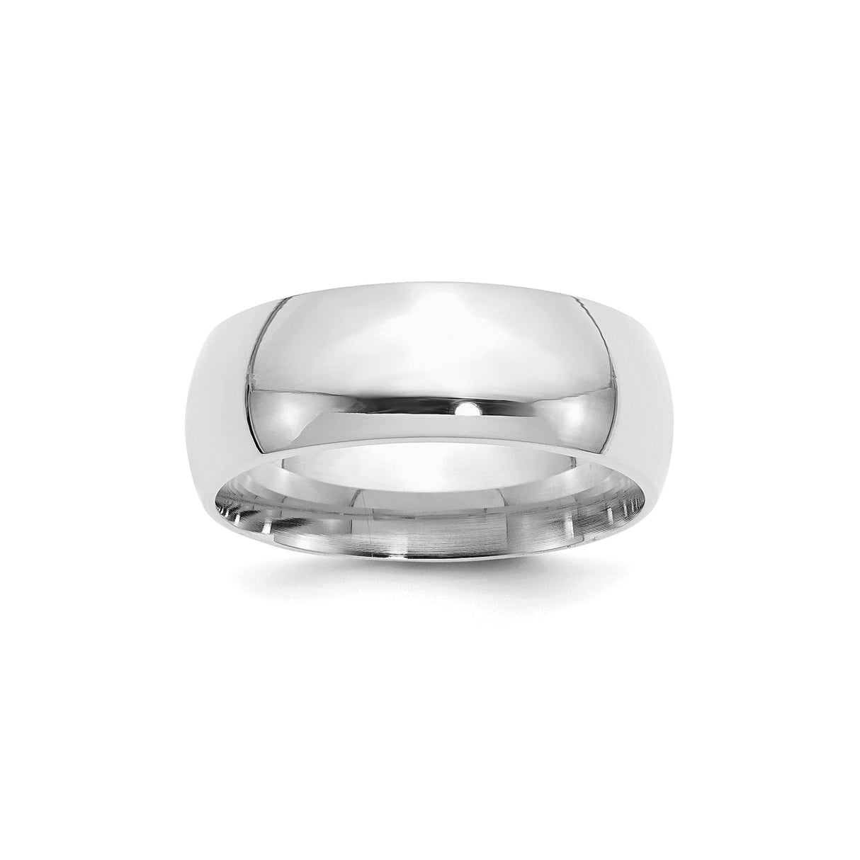 Sterling Silver Comfort Fit wedding band ring