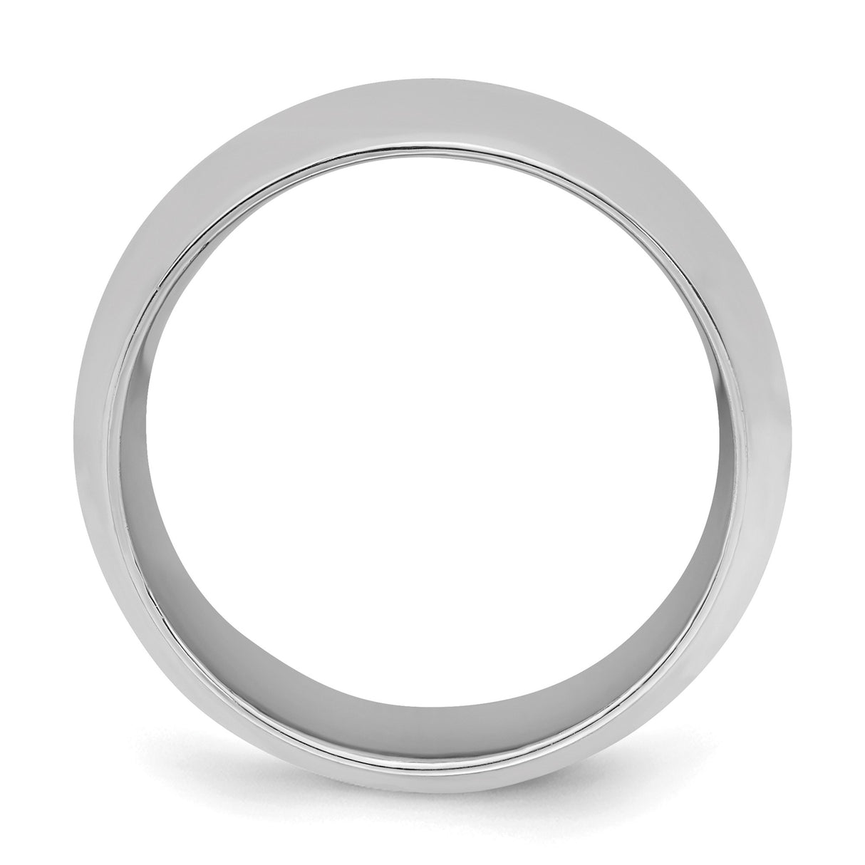 Sterling Silver Comfort Fit wedding band ring alternate angle