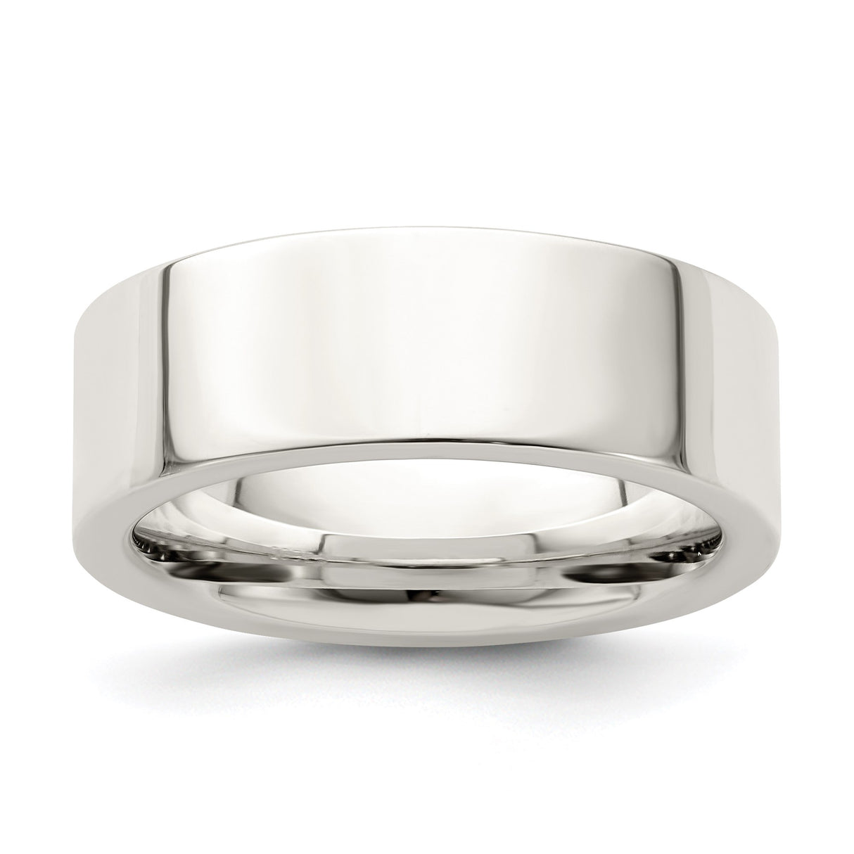 Sterling Silver Flat, Comfort Fit wedding band ring