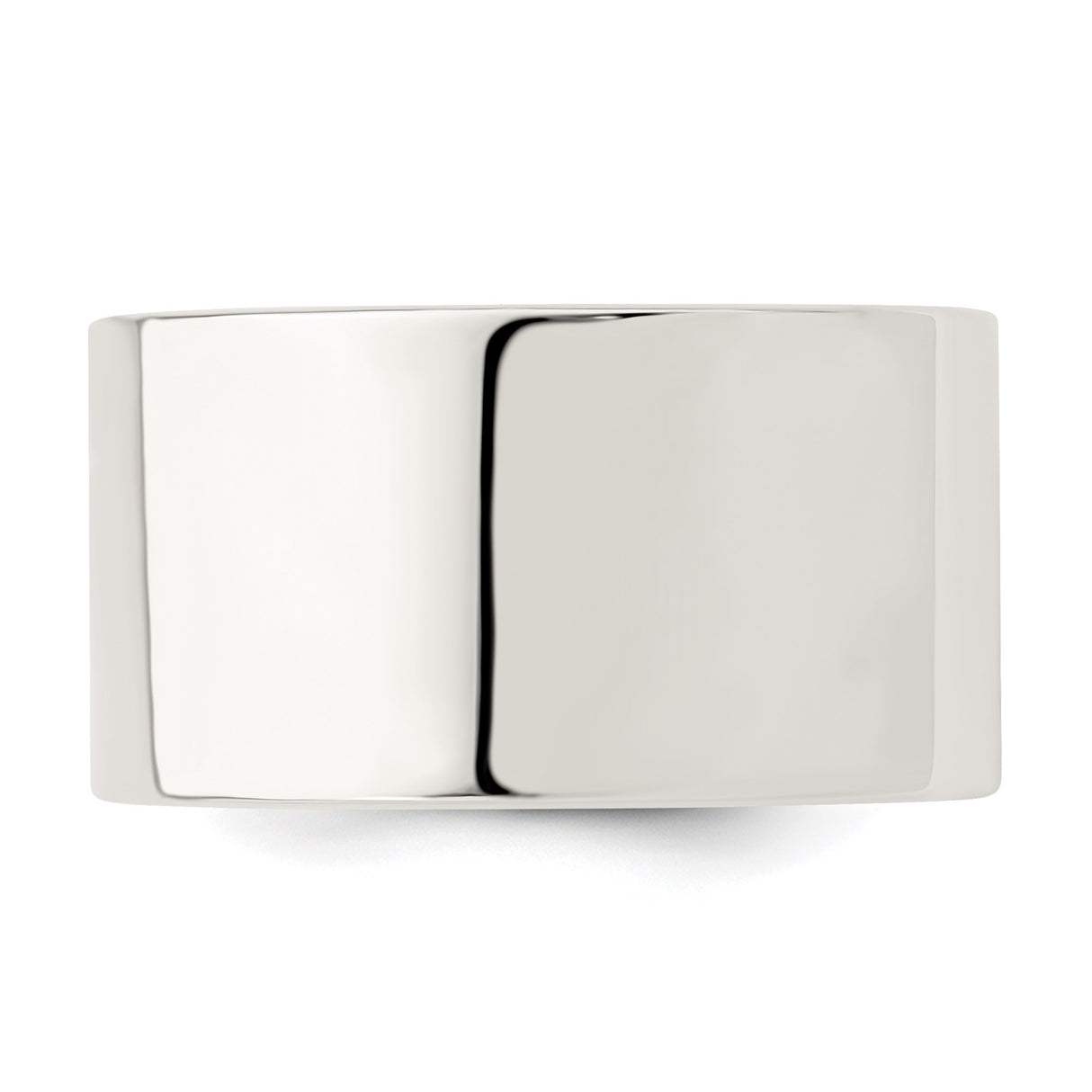 Sterling Silver Flat, Comfort Fit wedding band ring detail view