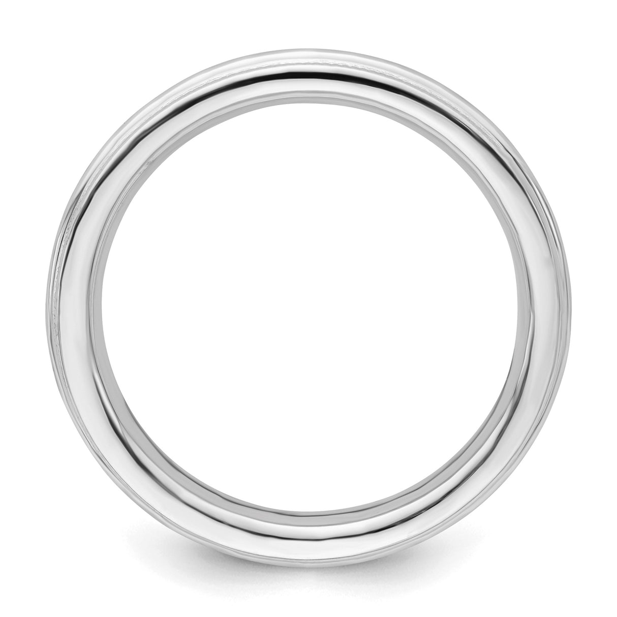 Sterling Silver Milgrain, Comfort Fit wedding band ring detail view