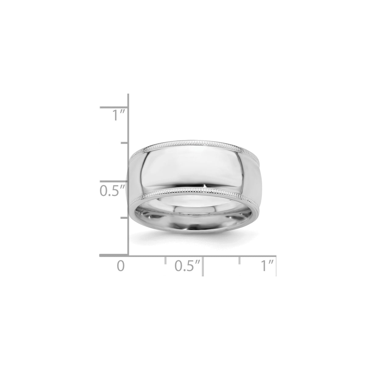 Sterling Silver Milgrain, Comfort Fit wedding band ring shown for scale
