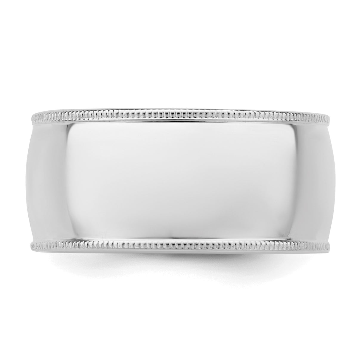 Sterling Silver Milgrain, Comfort Fit wedding band ring detail view