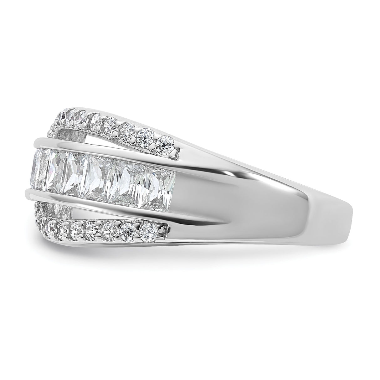 Sterling Silver wedding band ring detail view