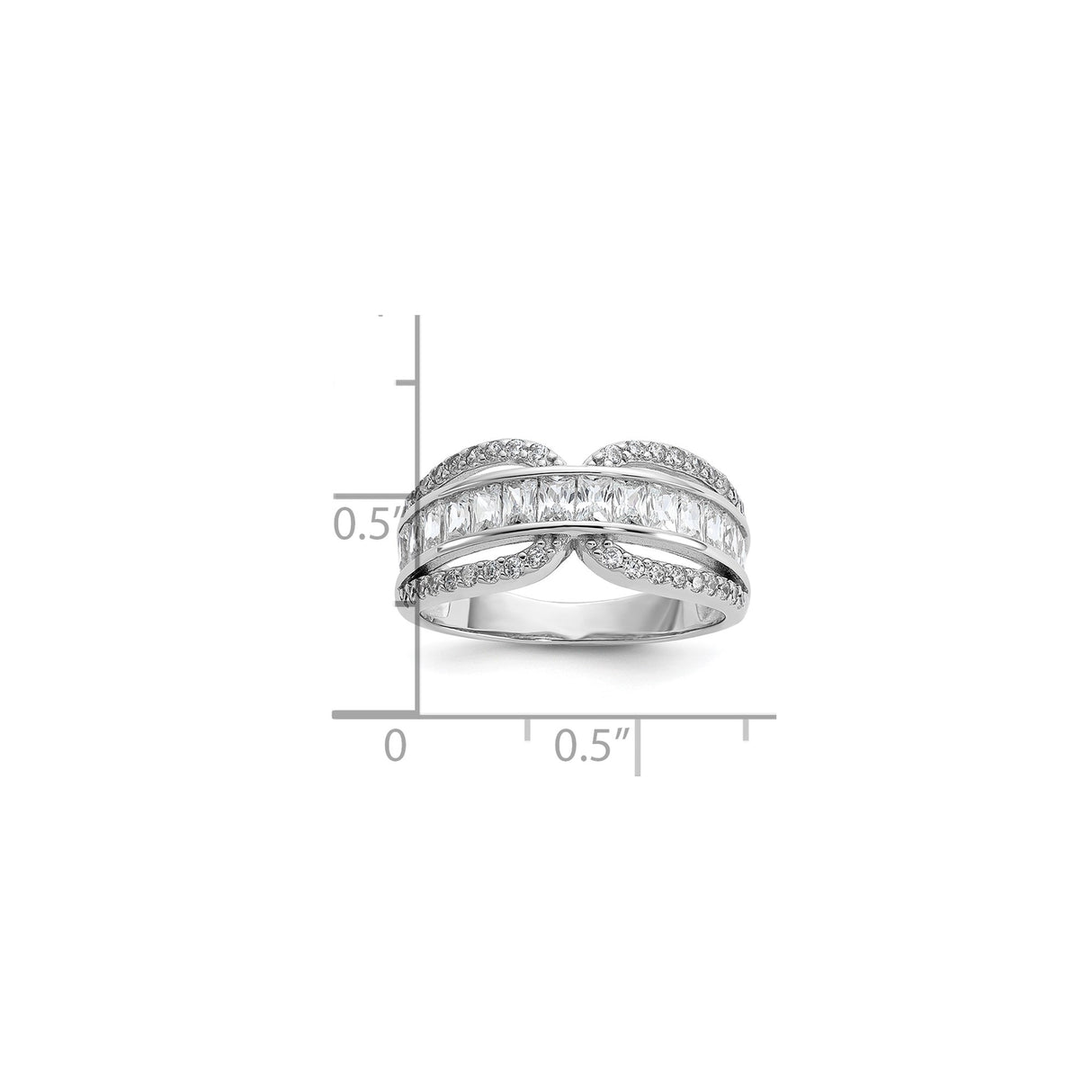 Sterling Silver wedding band ring shown for scale