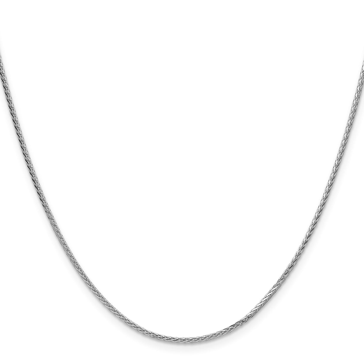 925 White Gold 1.45 mm Polished Chain Necklace