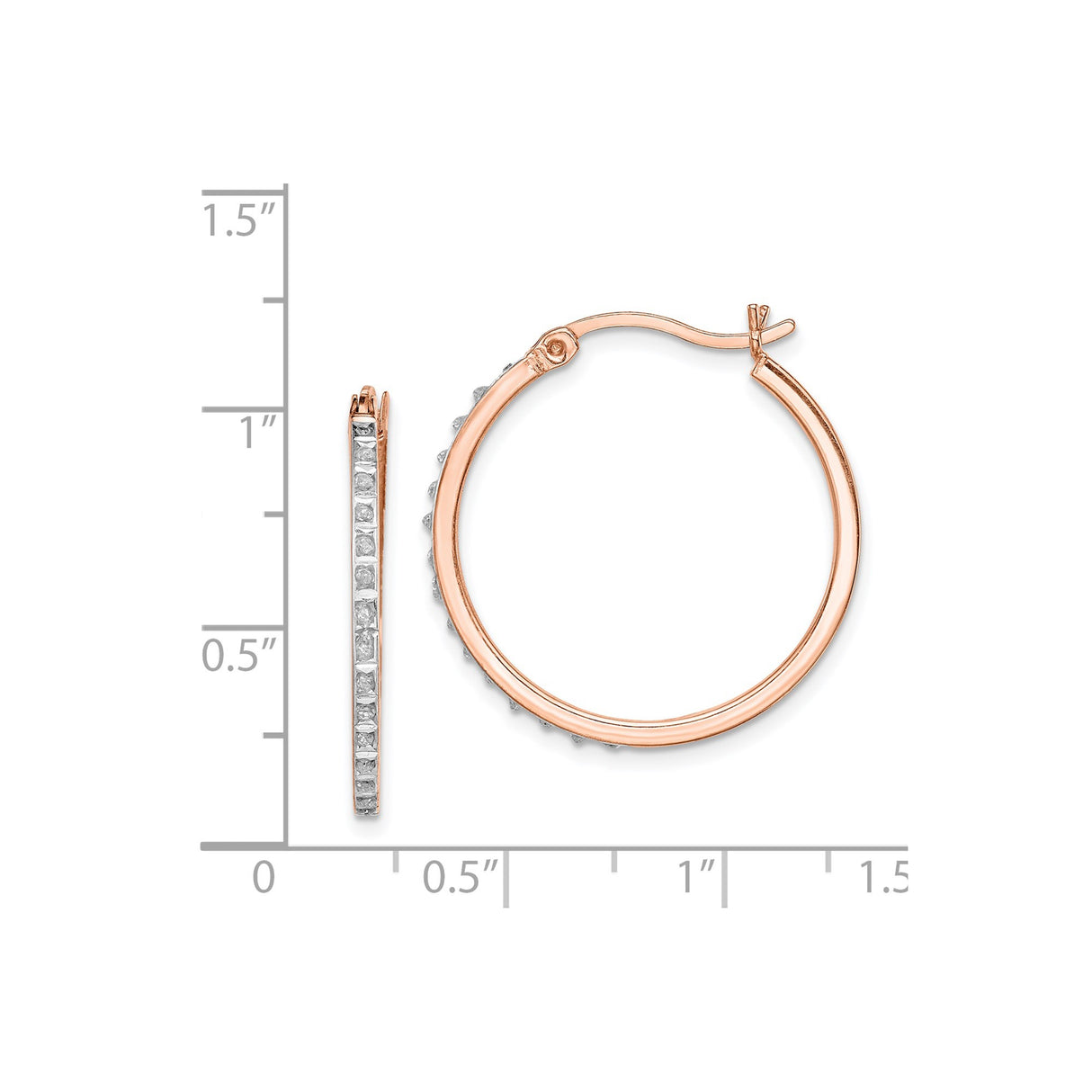 Sterling Silver Hoop Earrings with Diamond Mystique Stones, Modern Minimalist Design for Women