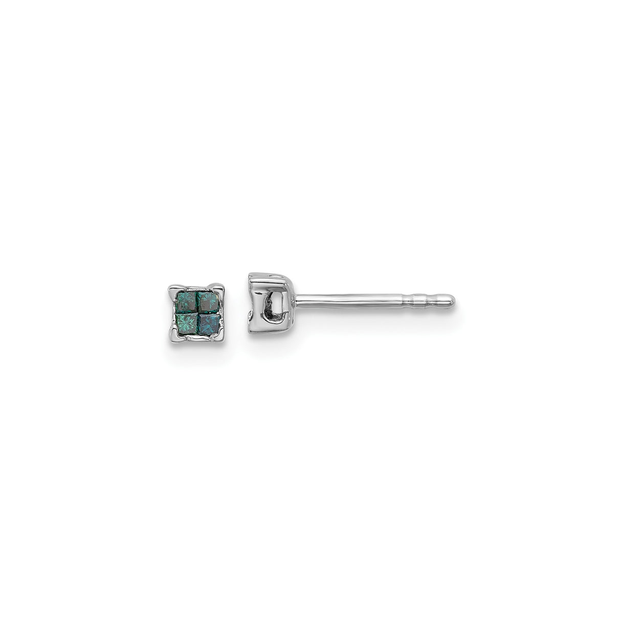 Sterling Silver Opal Stud Earrings, Square Geometric Design, Minimalist Style for Women