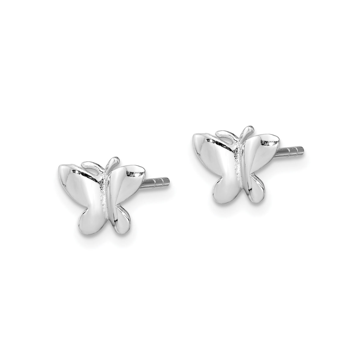 Sterling Silver Butterfly Stud Earrings, Minimalist Nature-Inspired Design for Women