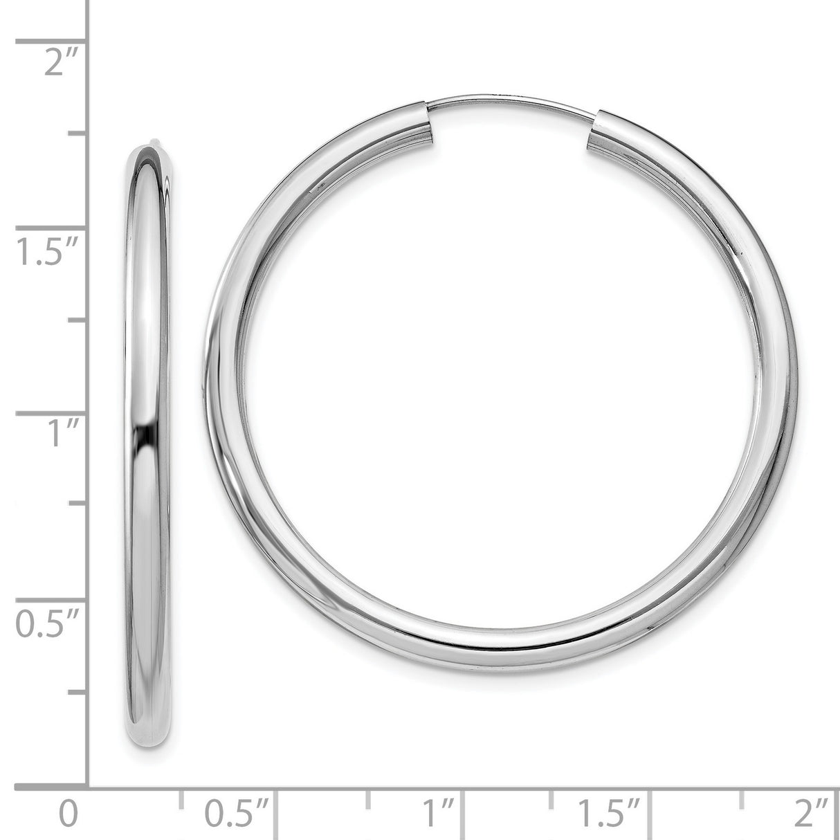 Sterling Silver Hoop Earrings, Polished Round Tube Hoops, Modern Minimalist Design for Women