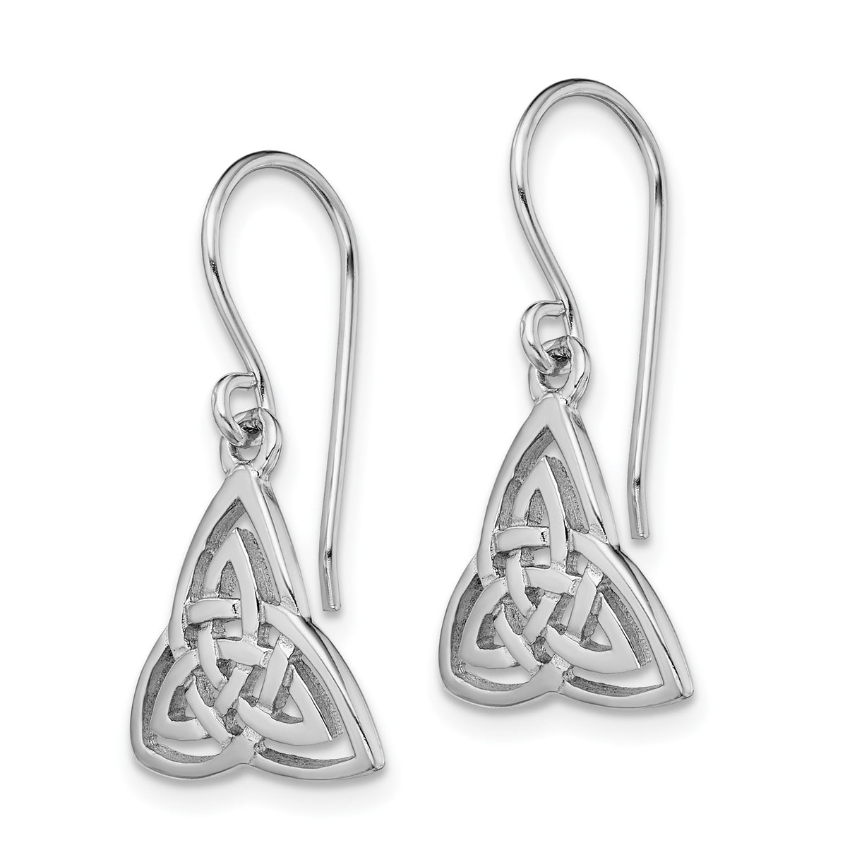 Sterling Silver Drop Earrings with Celtic Trinity Knot Design