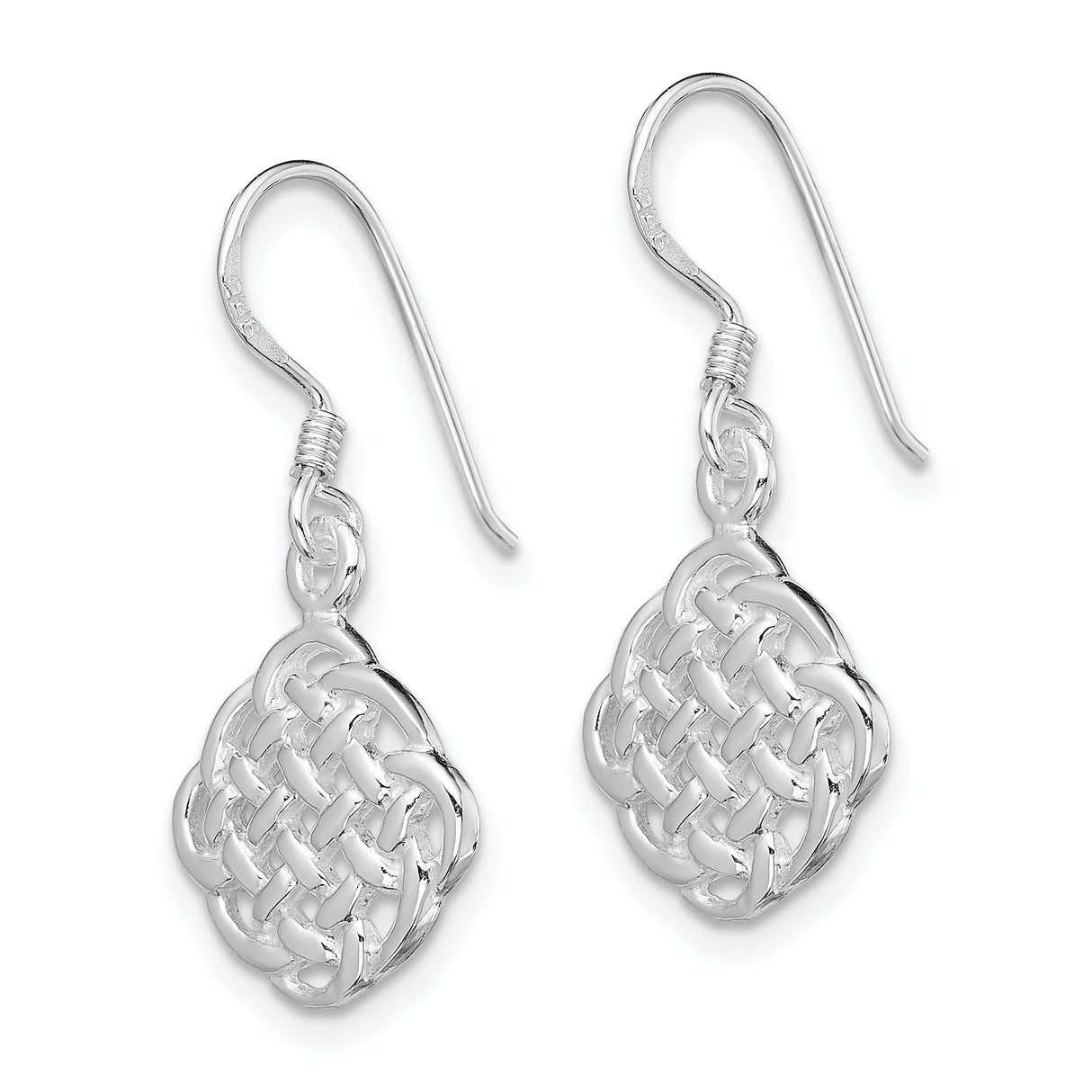 Sterling Silver Dangle Earrings with Celtic Knot Design for Women