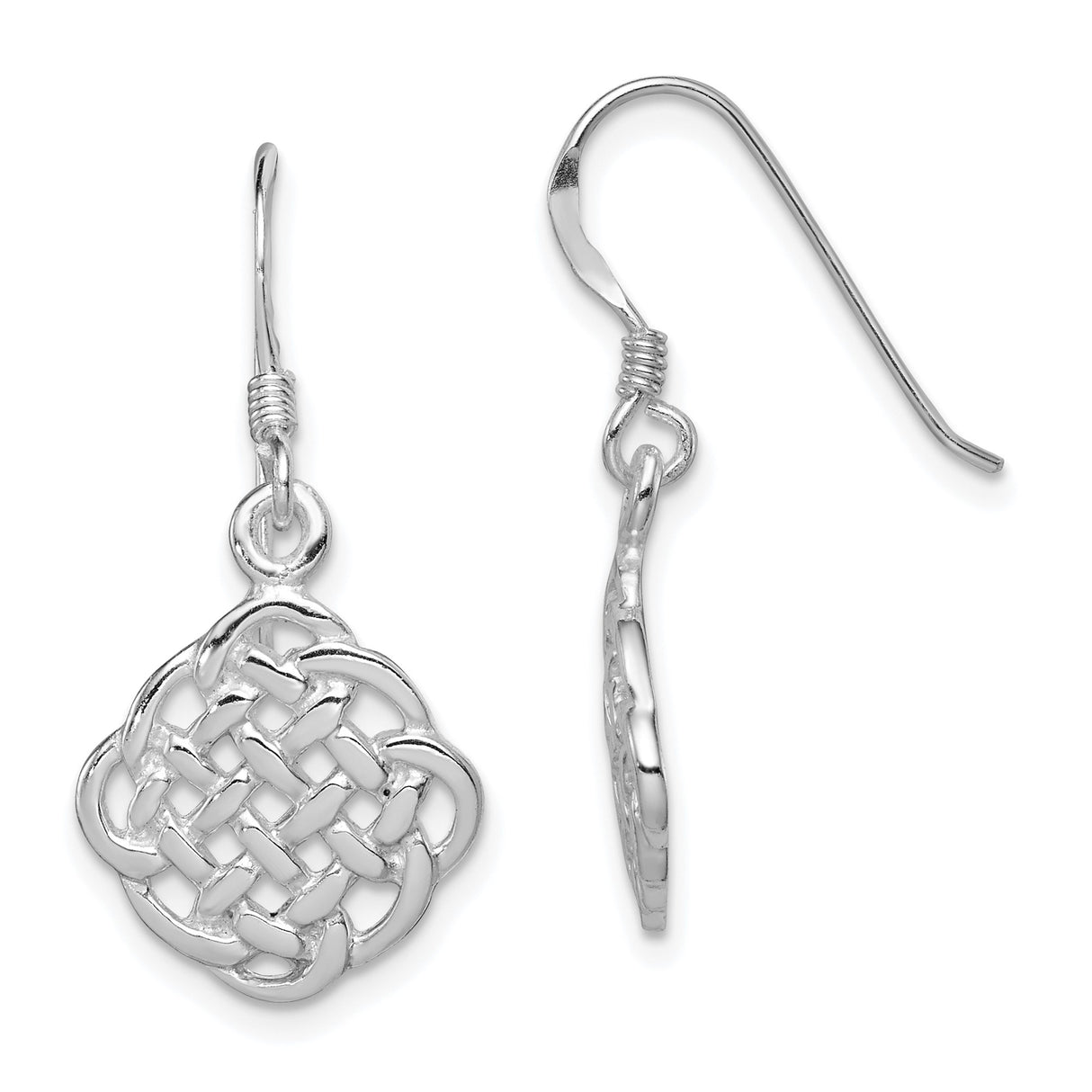 Sterling Silver Dangle Earrings with Celtic Knot Design for Women