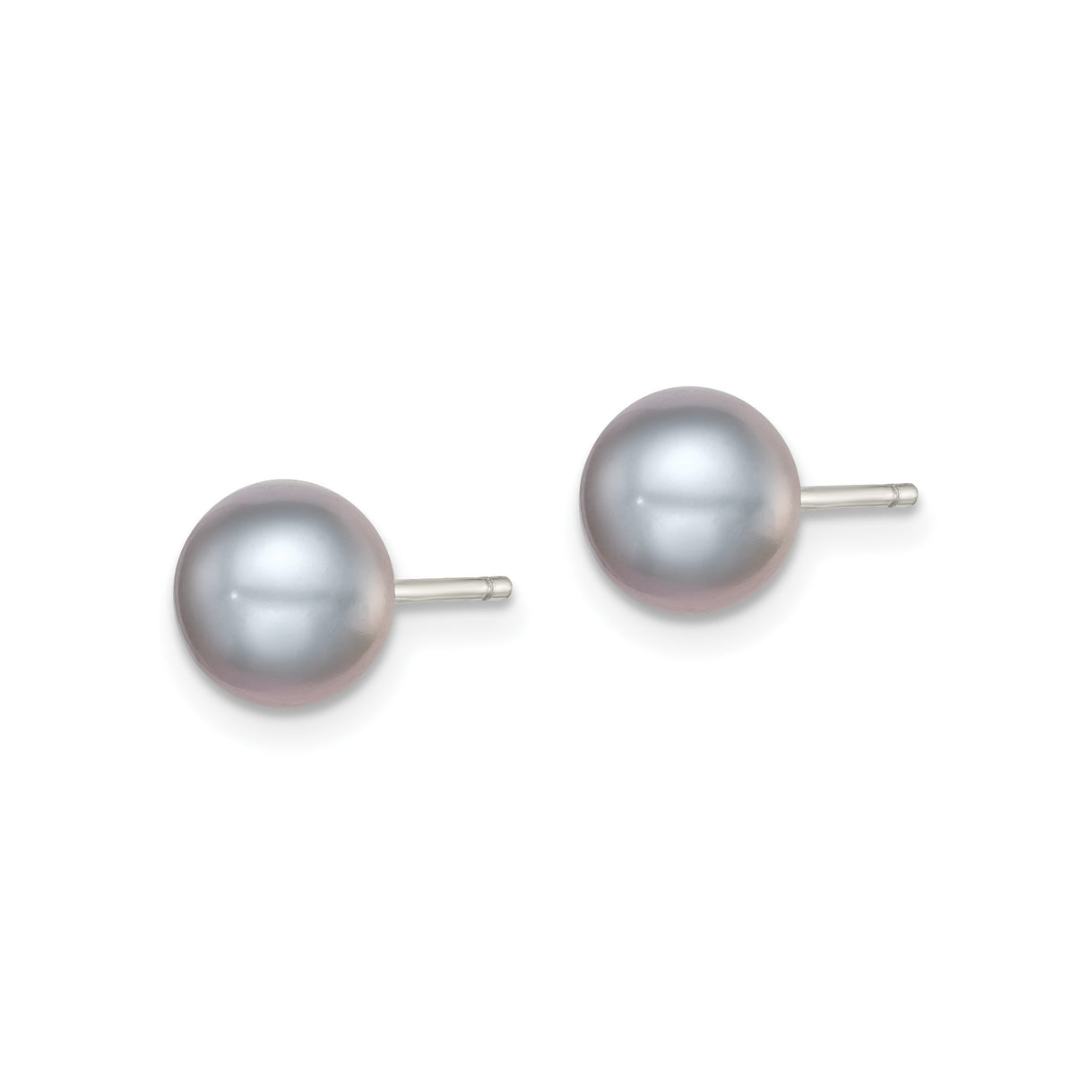 Sterling Silver Pearl Stud Earrings, Classic Minimalist Design for Women