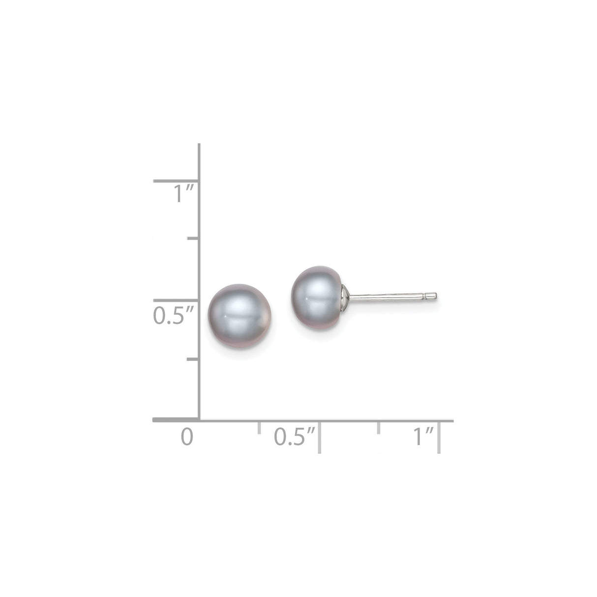 Sterling Silver Pearl Stud Earrings, Classic Minimalist Design for Women