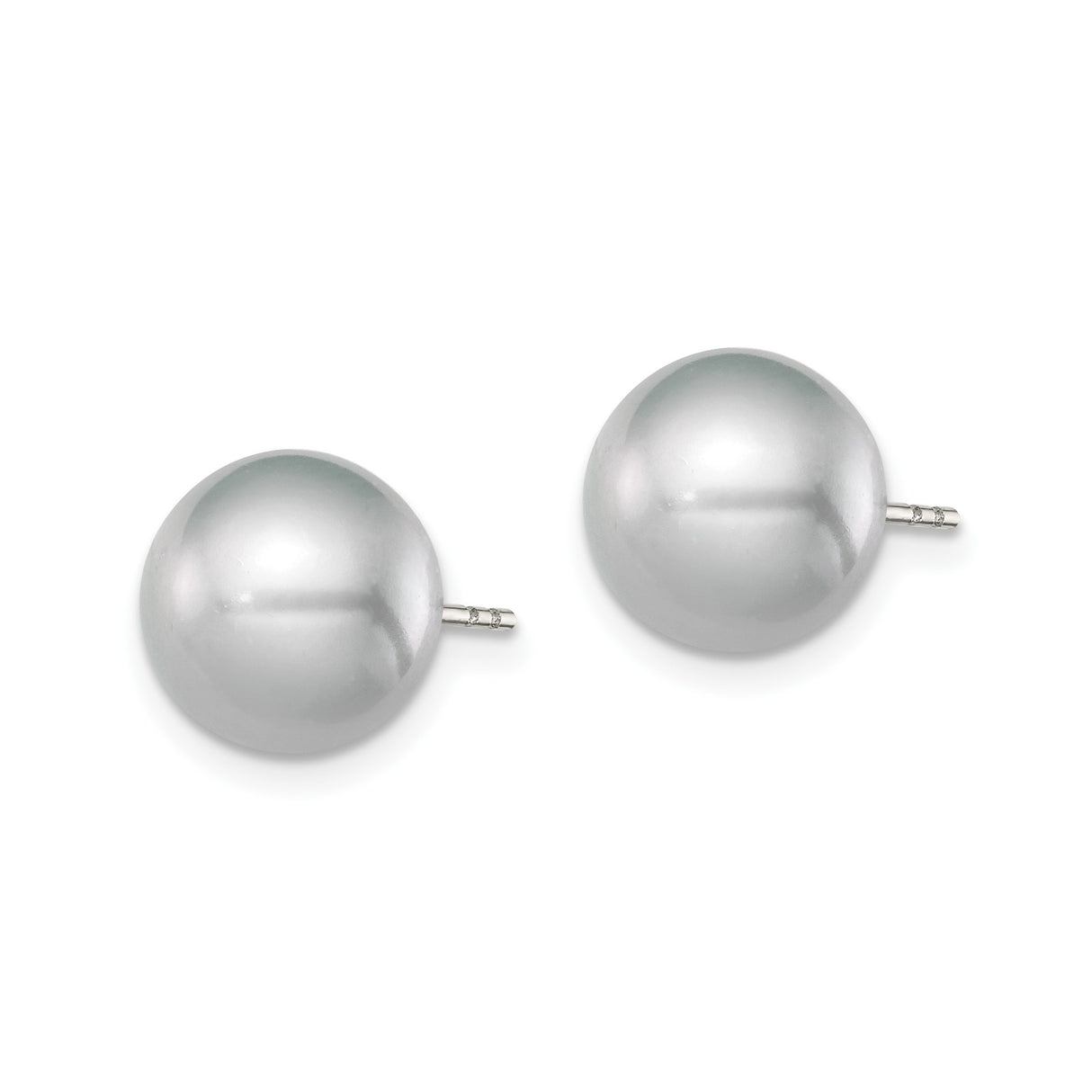 Sterling Silver Pearl Stud Earrings, Classic Minimalist Design for Women