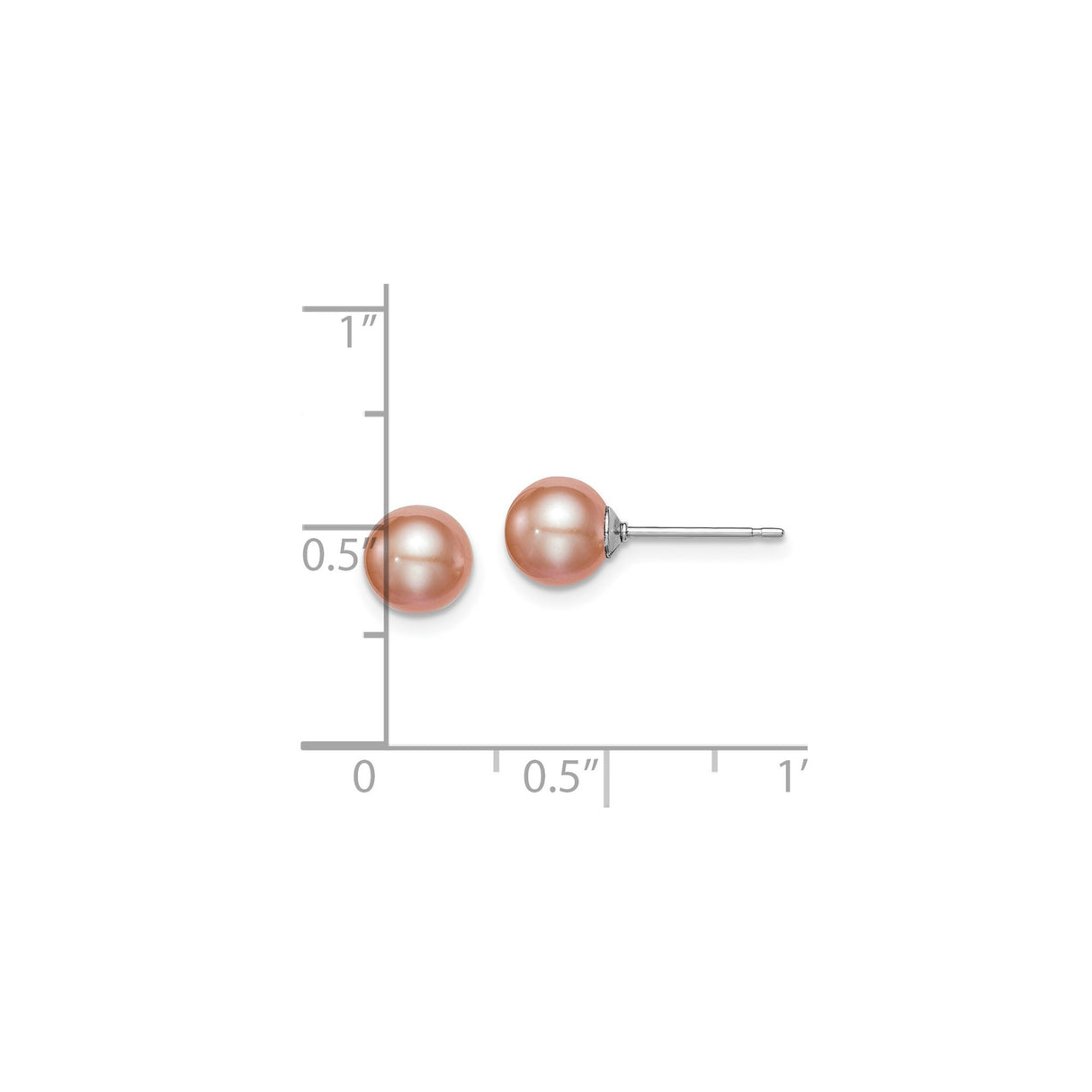 Sterling Silver Pearl Stud Earrings with Soft Pink Freshwater Cultured Pearls, Minimalist Bridal Style