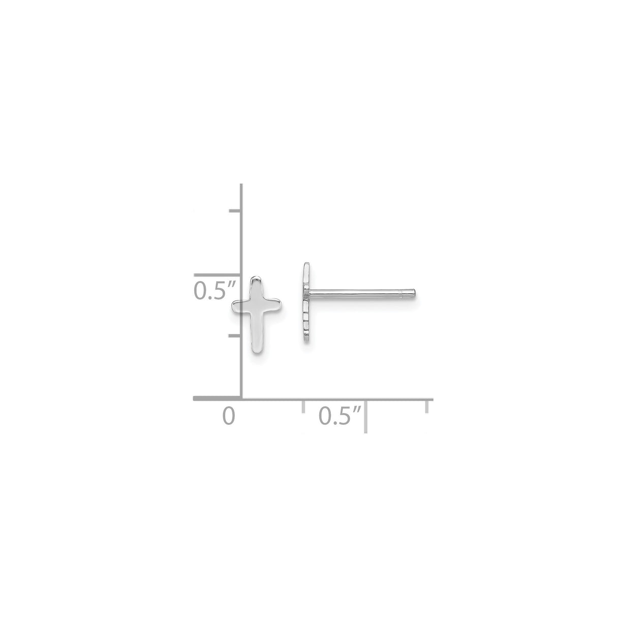 Sterling Silver Cross Pendant with Mirror Finish, Latin Design, Minimalist Style for Men and Women