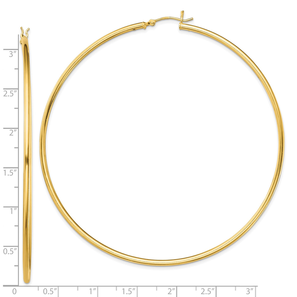 Sterling Silver Large Hoop Earrings, Gold Tone, Polished Minimalist Style for Women