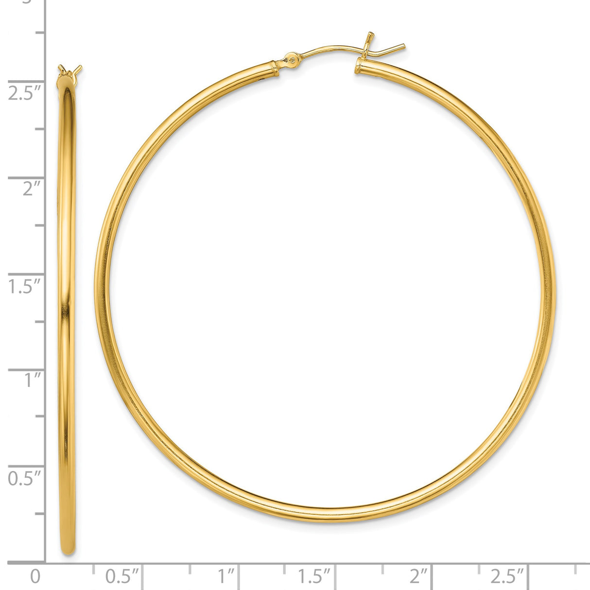 Sterling Silver Hoop Earrings, Gold Plated Medium Round Design with Polished Finish