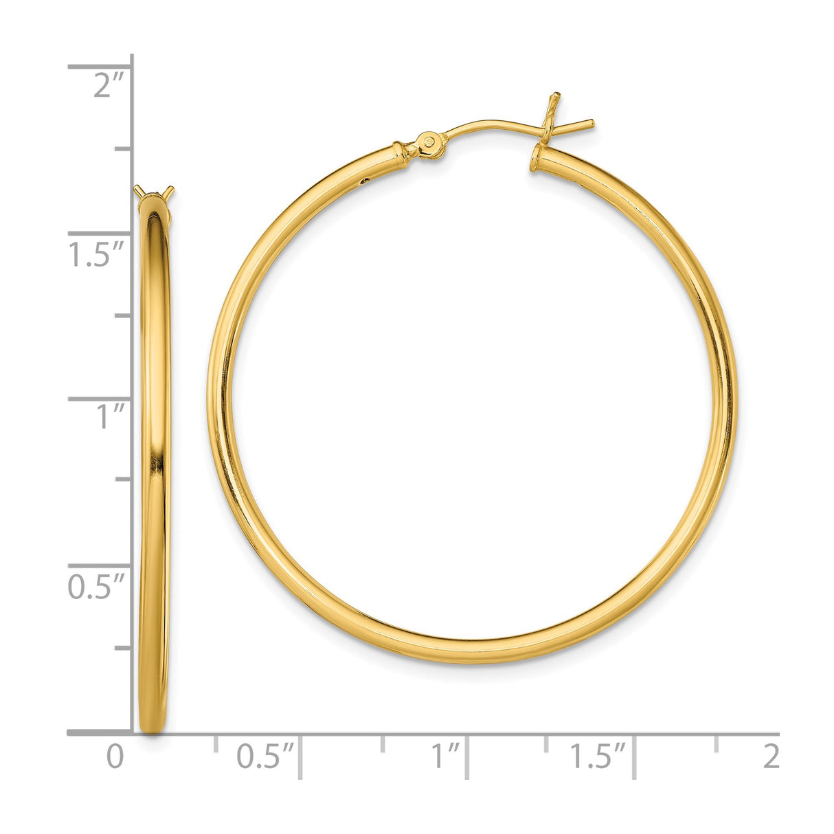Sterling Silver Hoop Earrings with Polished Gold Tone, Minimalist Tube Design for Women
