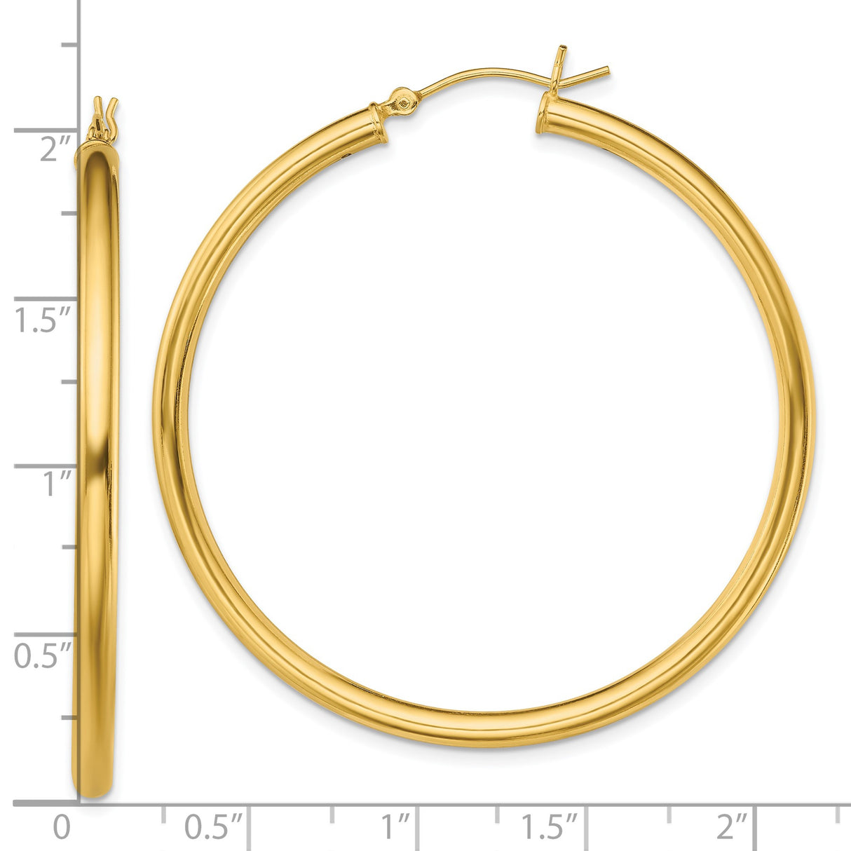 Sterling Silver Hoop Earrings, Large Polished Round Gold Plated Minimalist Style for Women