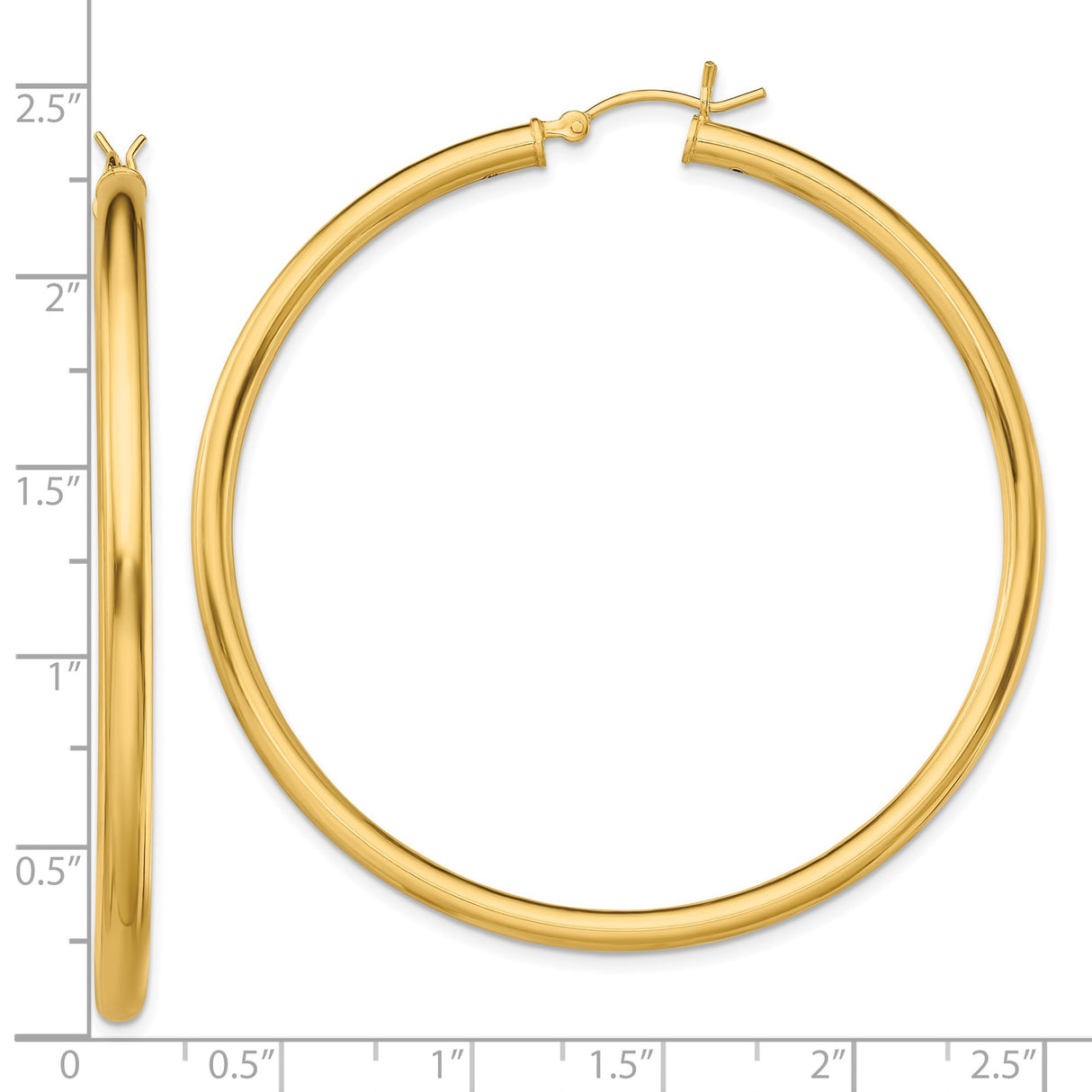 Sterling Silver Large Gold Tone Hoop Earrings, Polished Finish, Minimalist Tube Design for Women