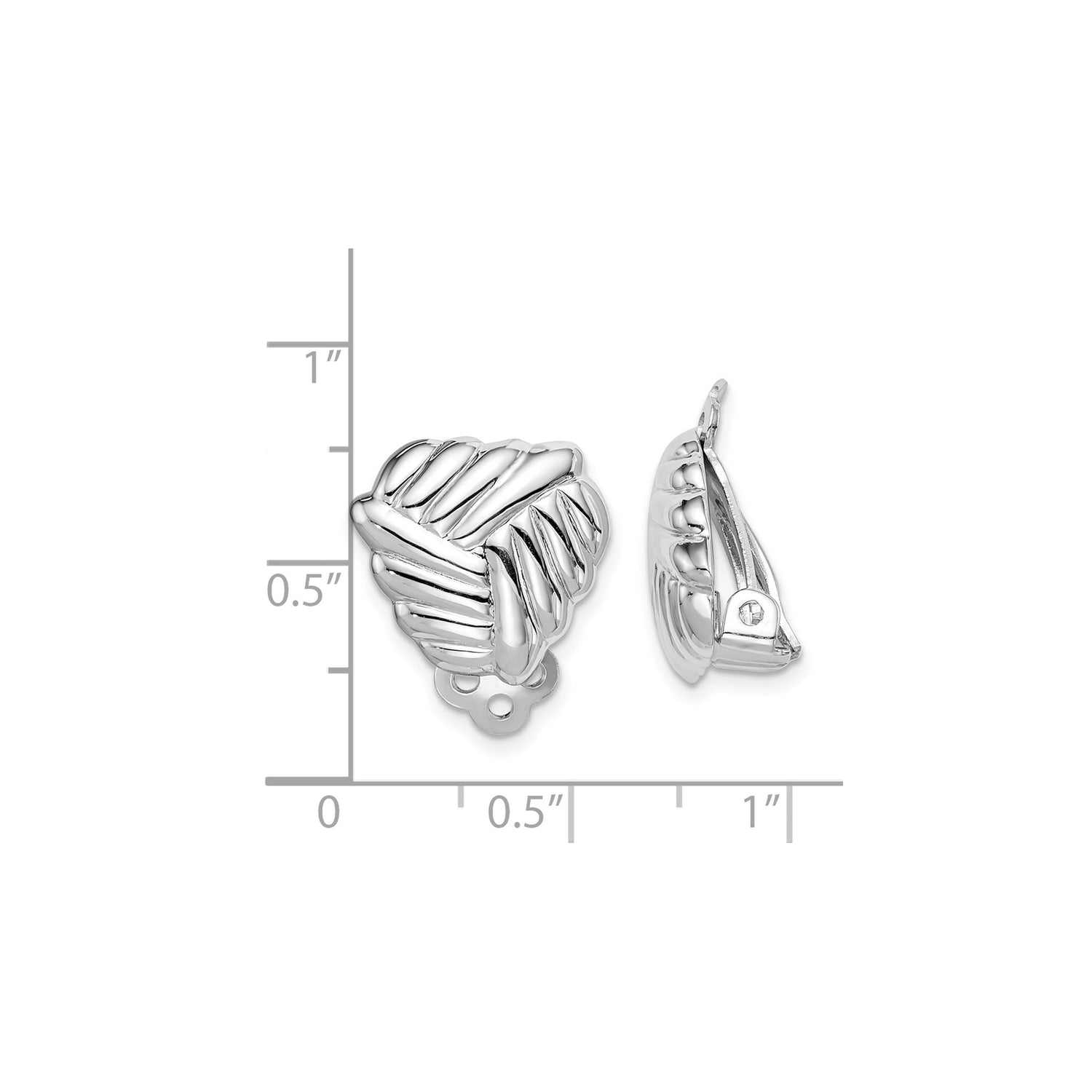 Sterling Silver Clip On Earrings with Quilted Leaf Design, Vintage Inspired Statement Jewelry
