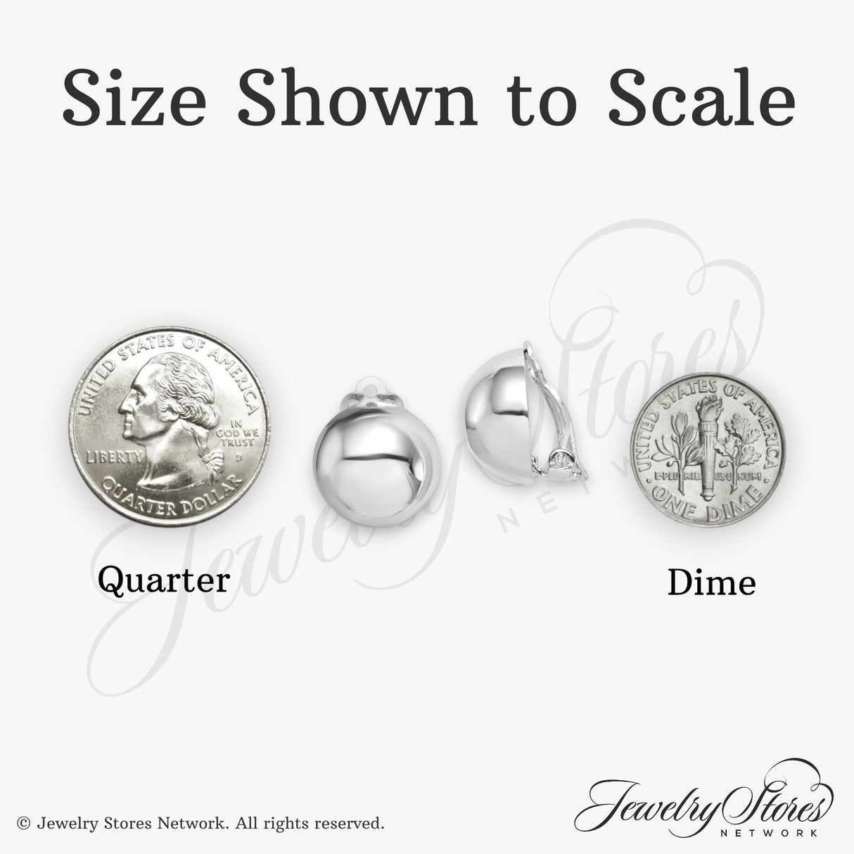 Sterling Silver Clip-On Earrings, Domed Half-Sphere Design with Smooth Rounded Finish for Women