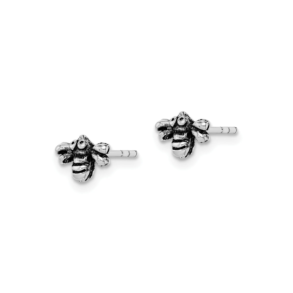 Sterling Silver Bee Stud Earrings with Whimsical Bumblebee Design for Women