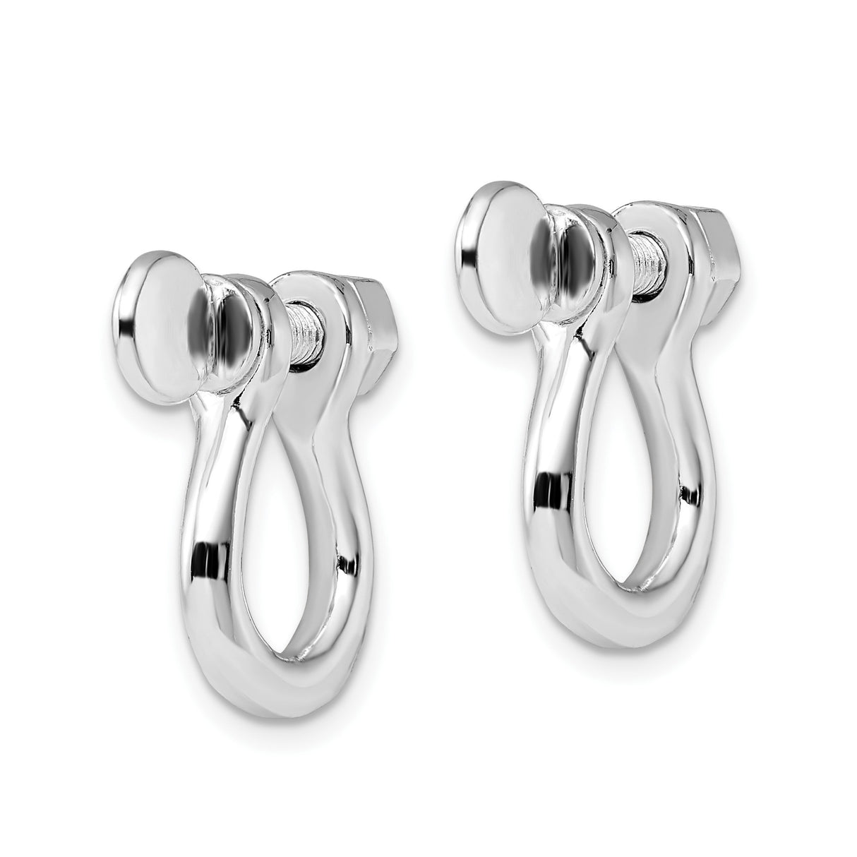 Sterling Silver U-Bolt Screw Pendant, Industrial Shackle Design, Rugged Minimalist Style for Men