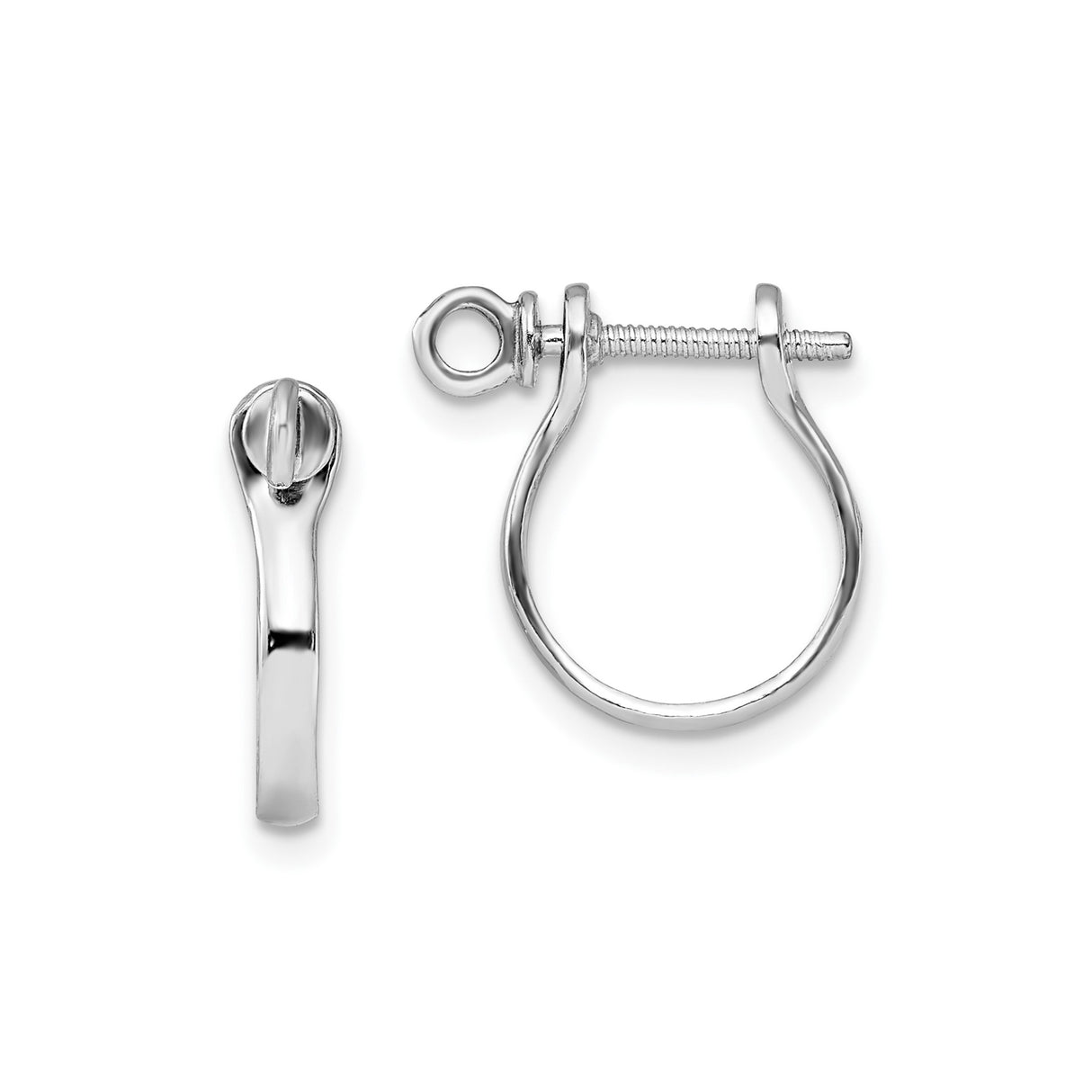 Sterling Silver Shackle Bail Pendant with Screw Closure, Nautical Industrial Design