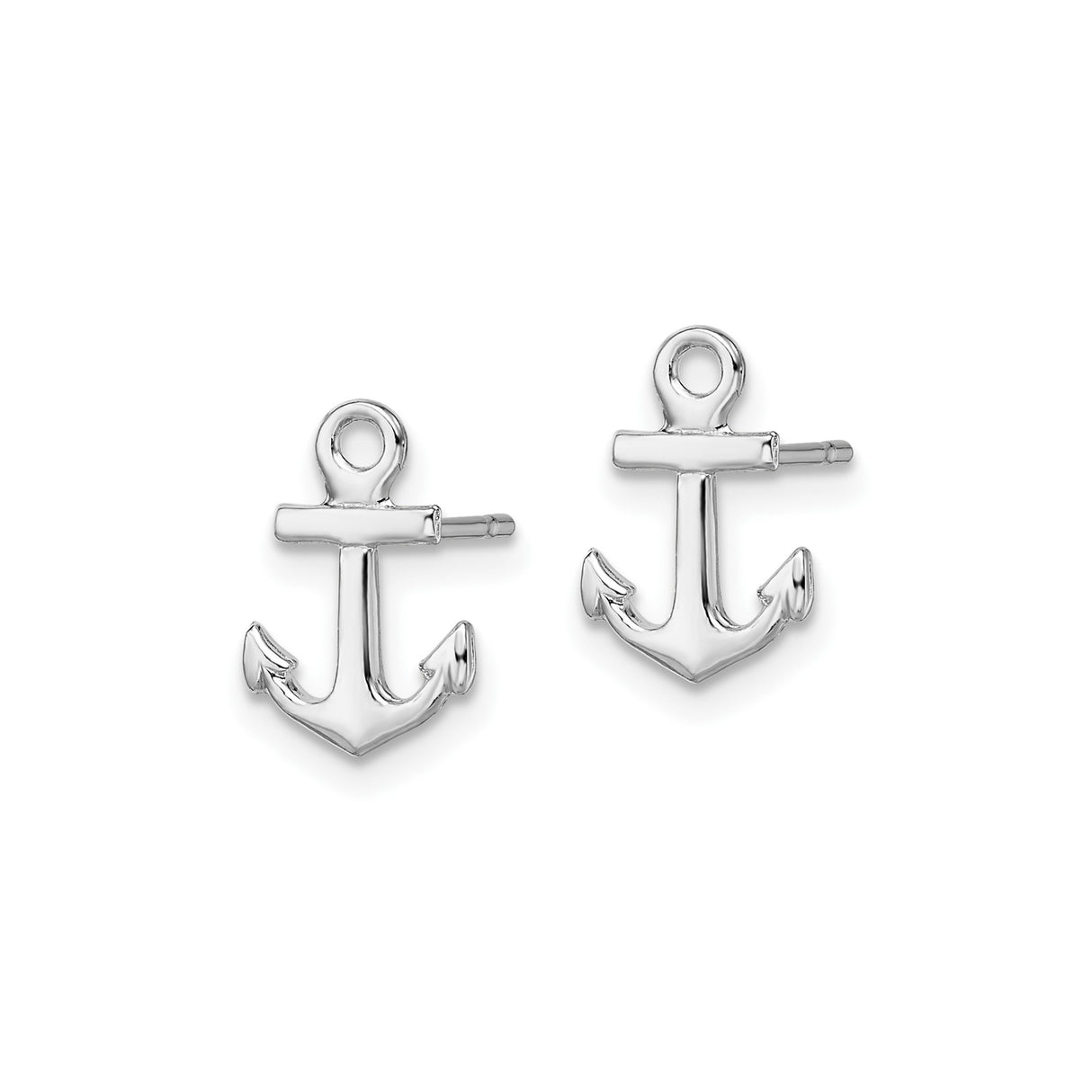 Sterling Silver Anchor Stud Earrings, Nautical Maritime Style Symbol of Strength and Hope