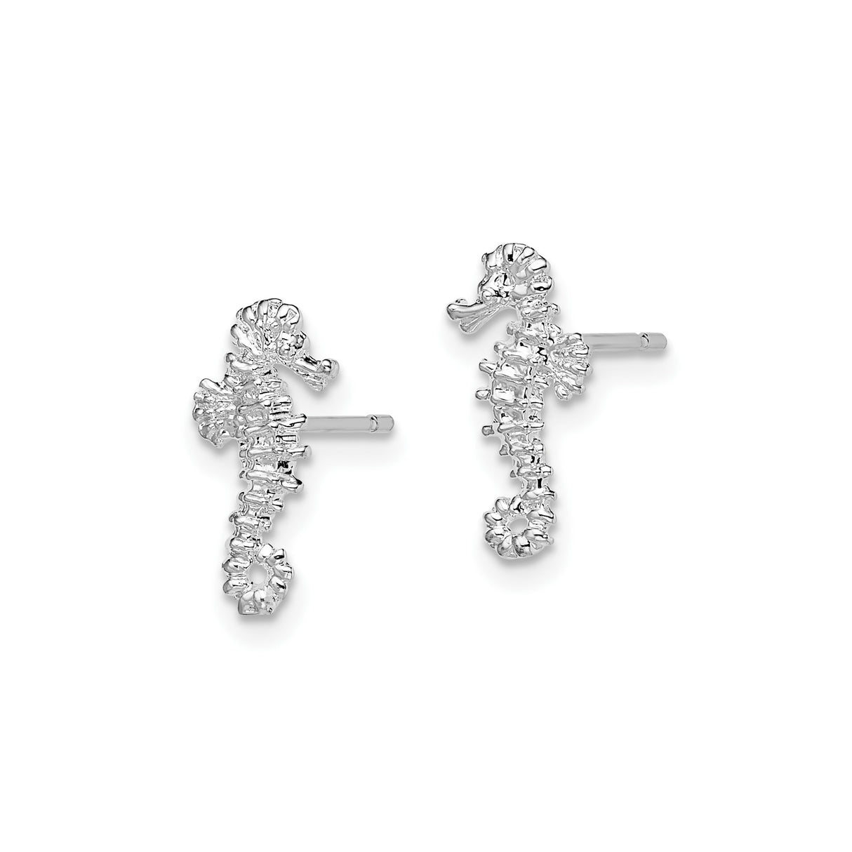 Sterling Silver Seahorse Stud Earrings, Delicate Ocean Theme Marine Life Jewelry for Women