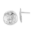 Sterling Silver Sand Dollar Stud Earrings, Ocean-Inspired Coastal Nautical Design for Women