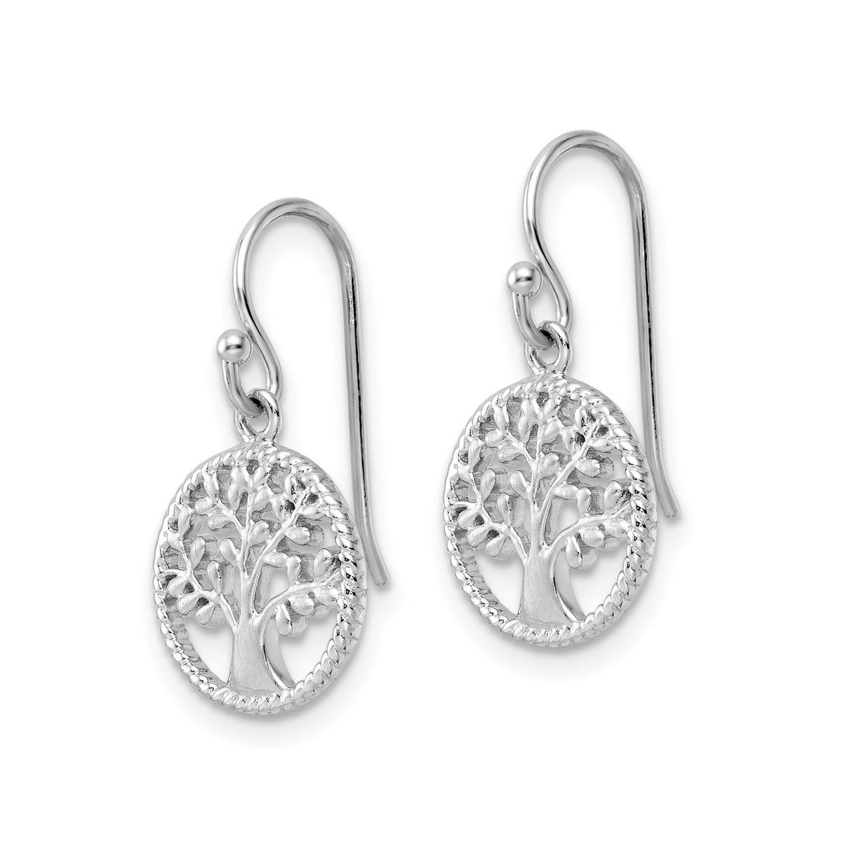 Sterling Silver Dangle Earrings with Tree of Life Design, Boho Spiritual Jewelry for Women